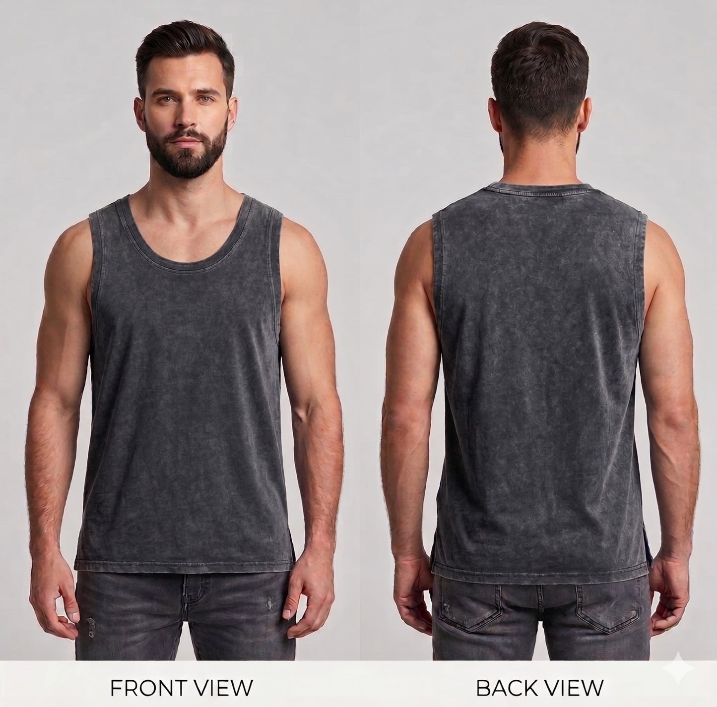 DigiPrint Unisex Vintage Tank Top (Acid/Mineral), Double Print
