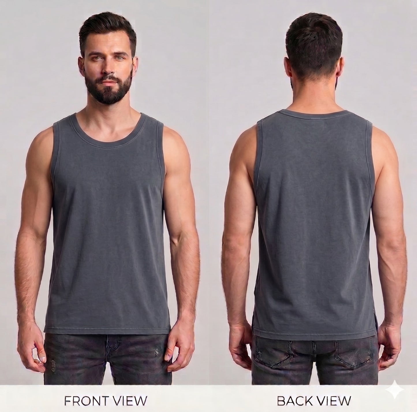 DigiPrint Unisex Vintage Tank Top (Acid/Mineral), Double Print