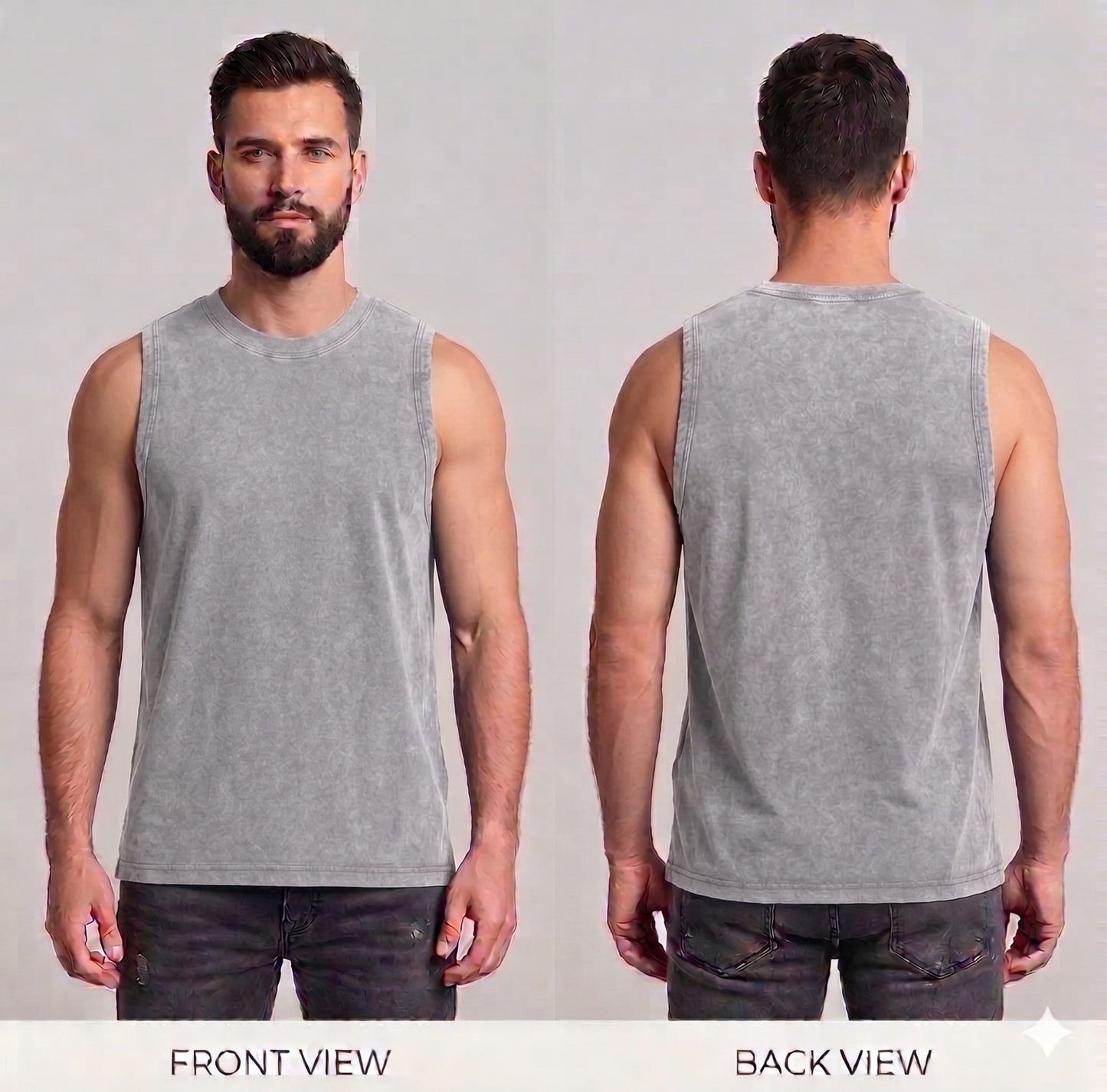 DigiPrint Unisex Vintage Tank Top (Acid/Mineral washed), Single Print