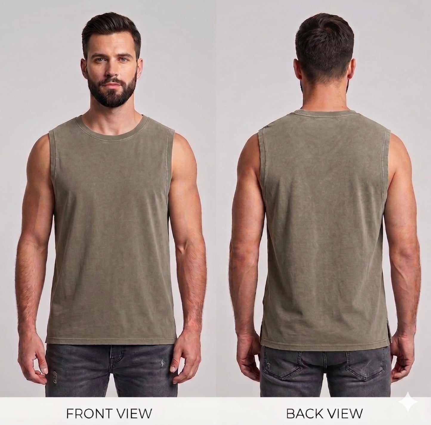 DigiPrint Unisex Vintage Tank Top (Acid/Mineral), Double Print