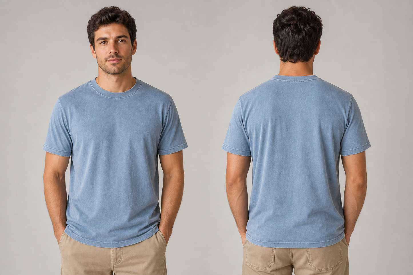 DigiPrint Unisex Vintage Shirt (Acid/Mineral), Double Print