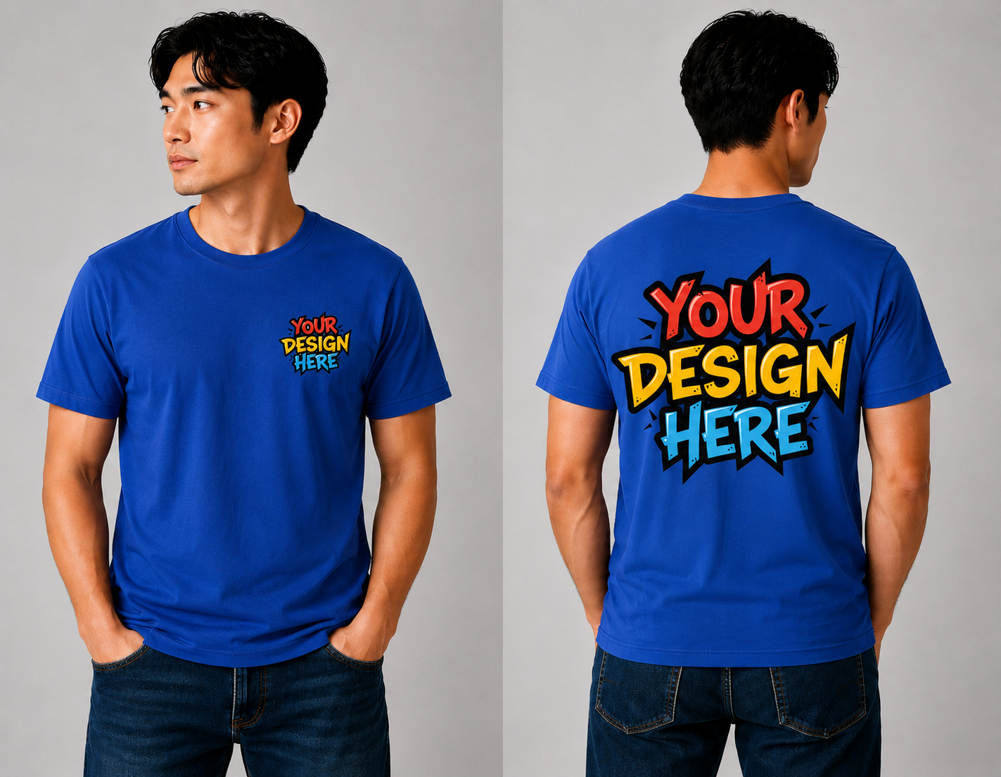 DigiPrint Unisex T-Shirt Light Cotton 100%, Double Print