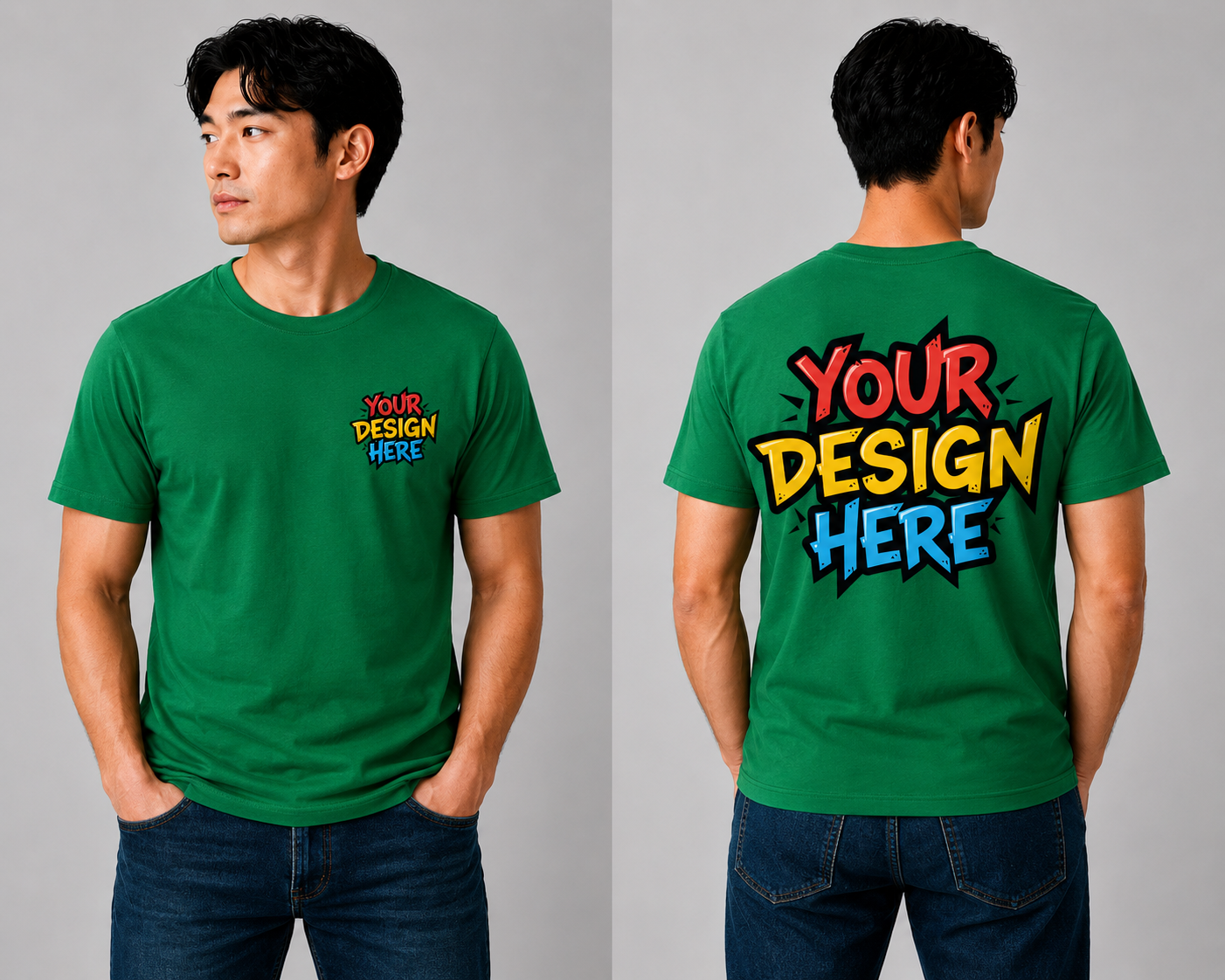 DigiPrint Unisex T-Shirt Light Cotton 100%, Double Print